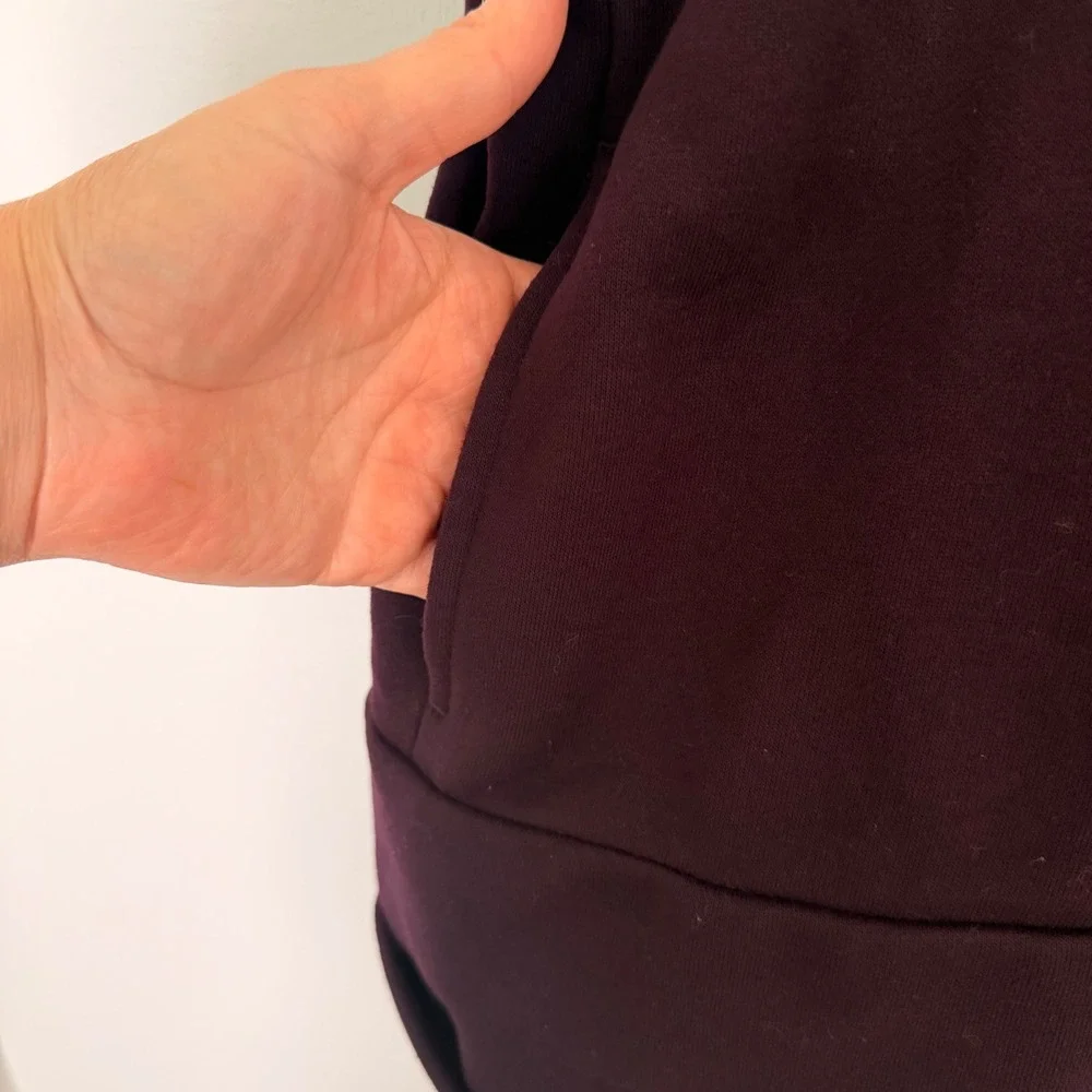 Nike‎ Spellout Dri-Fit Hoodie French Terry Plum Sweatshirt (LG) Casual Basics